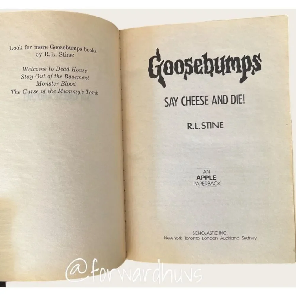 Goosebumps | R.L. Stine | Say Cheese and Die! | Vintage 1992